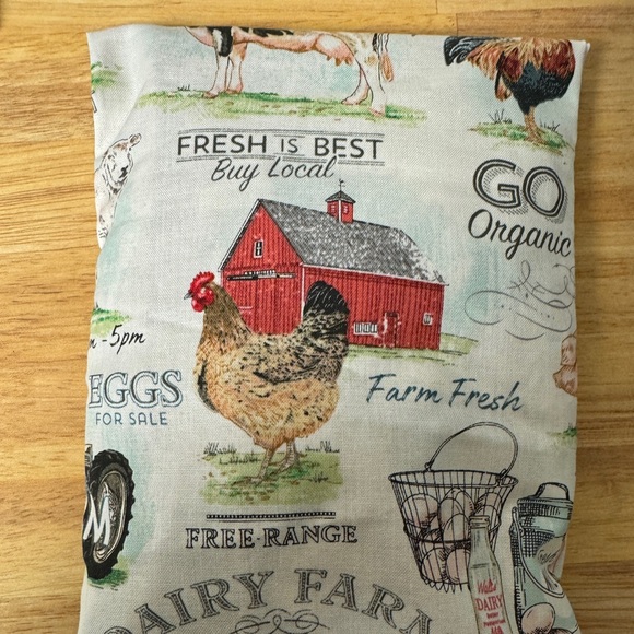 Handmade Other - Farm Chicken Hot Cold Rice Bag Therapy Microwavable Heating Heating Pad country